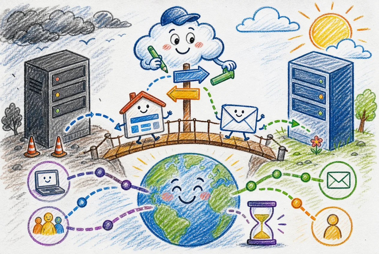 DNS při změně hostingu: jak omezit výpadek webu a e-mailu